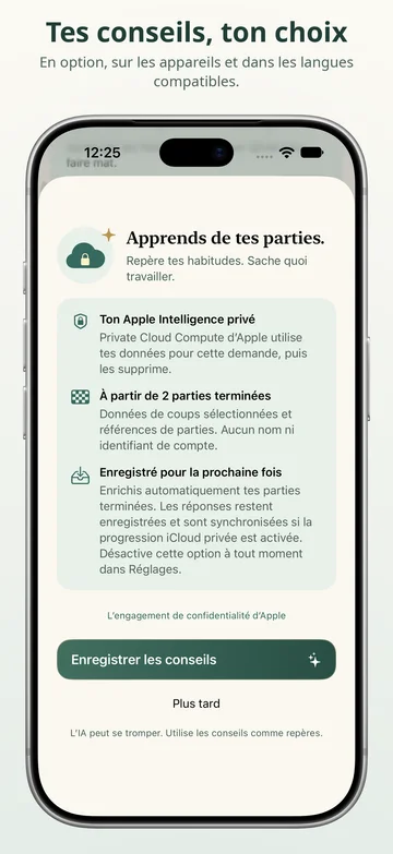 Pawnpetal Chess: Choix des analyses facultatives