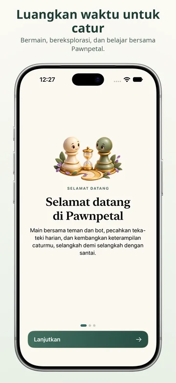 Pawnpetal Chess: Selamat datang dan pengaturan Pawnpetal Chess