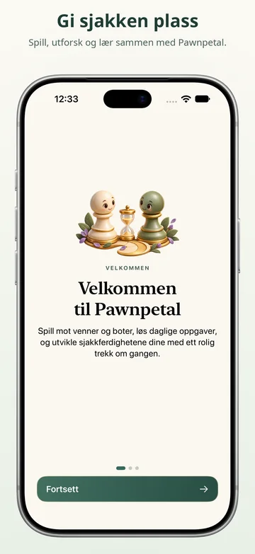 Pawnpetal Chess: Velkomst og oppsett av Pawnpetal Chess