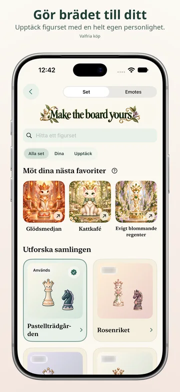 Pawnpetal Chess: Karaktärsuppsättningar och val för utseendet
