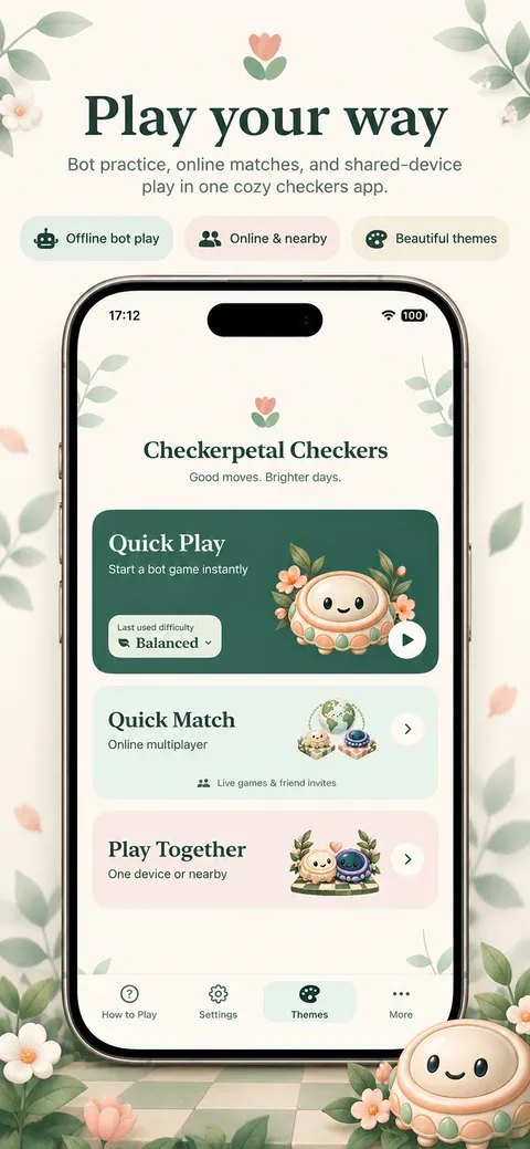Checkerpetal: Pick your way to play checkers (iPhone)