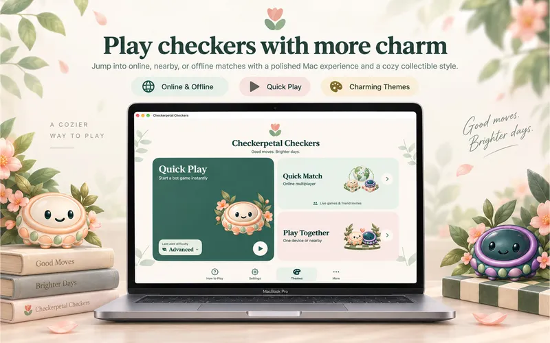 Checkerpetal: Checkers with character on Mac (Mac)