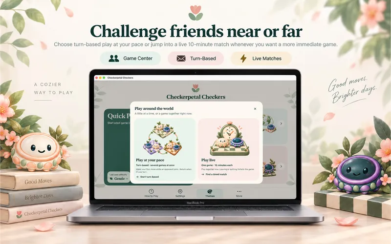 Checkerpetal: Challenge friends near or far (Mac)