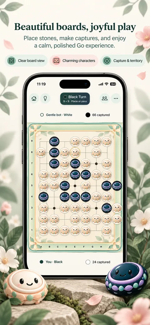 Gopetal: Stones, captures and clear boards (iPhone)