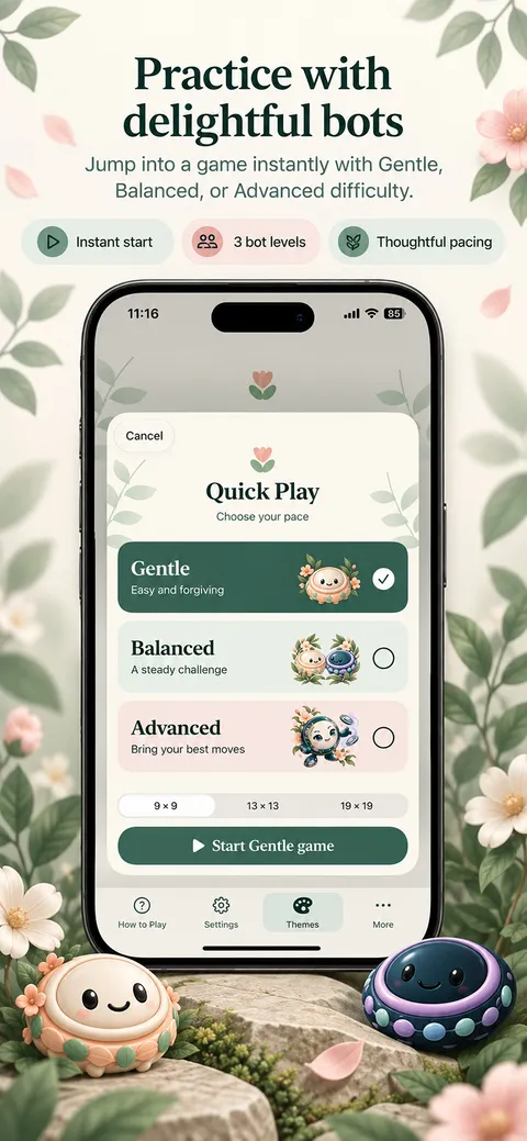 Gopetal: Three friendly bot levels (iPhone)