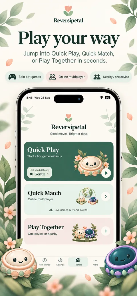 Reversipetal: Solo, online or together (iPhone)