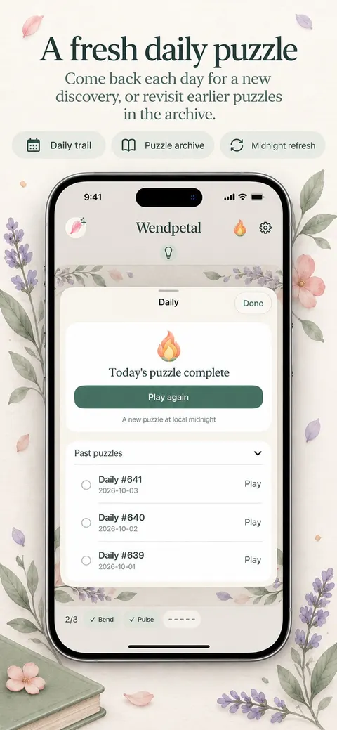 Wendpetal: Word Search: Review words you discover (iPhone)