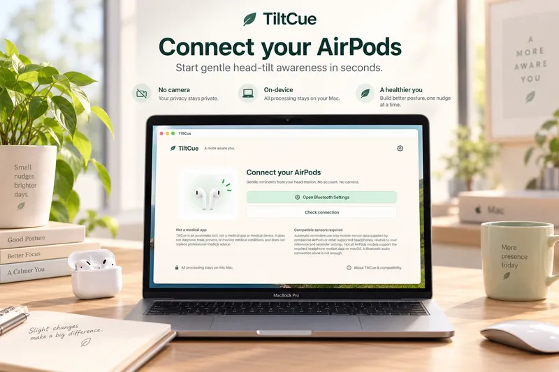 TiltCue: Connect compatible headphones