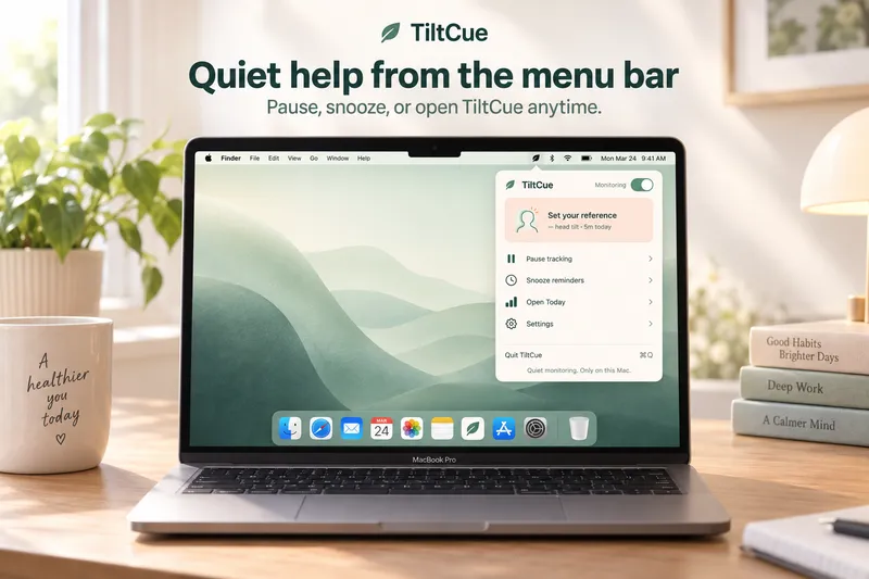 TiltCue: Quiet menu-bar controls